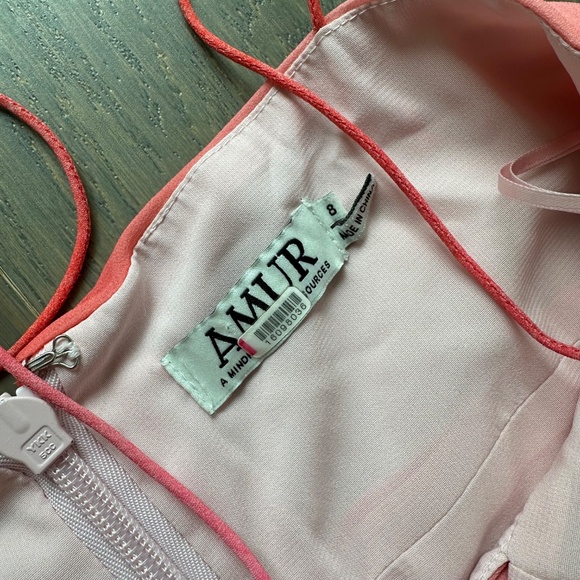 AMUR Emmett Pleated Ombre Gradient Sleeveless Pink Maxi Dress Gown - Size 8 - Picture 4 of 12